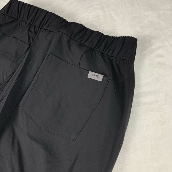 NWT FIGS PRO Skinny Zip Fly Trouser sz Large Black Pants 6-Pocket Medical Scrubs - Picture 7 of 14